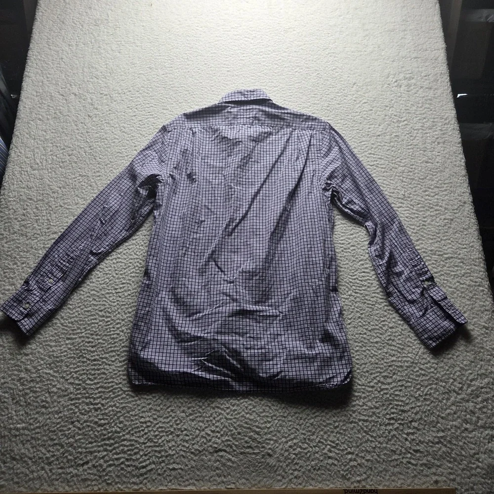 Polo Ralph Lauren Shirt Mens Medium Purple Plaid Long Sleeve Stretch Button-Down
